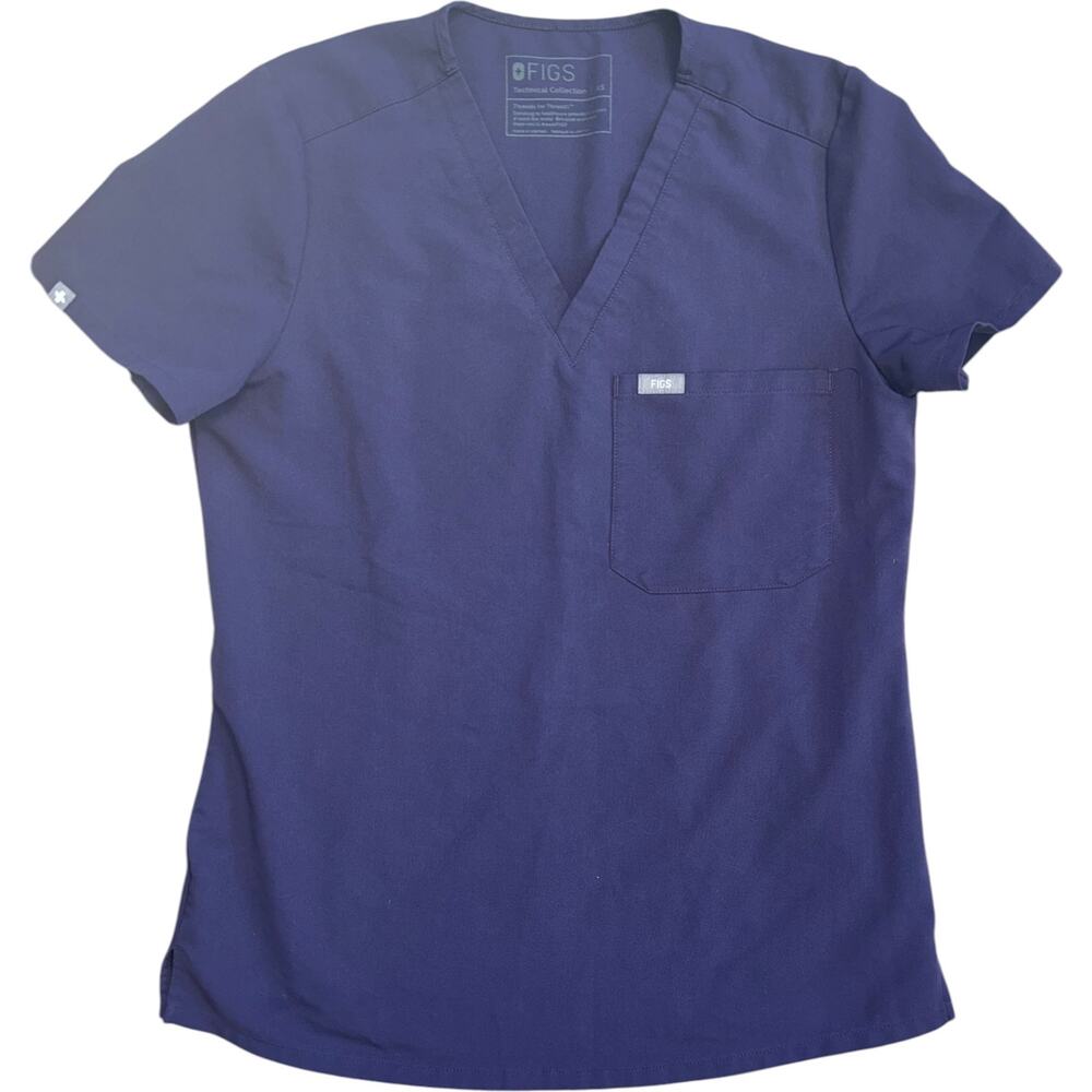 EUC Figs Catarina Purple Shadow PO# 2197 1 Pocket Scrub Top Size XS